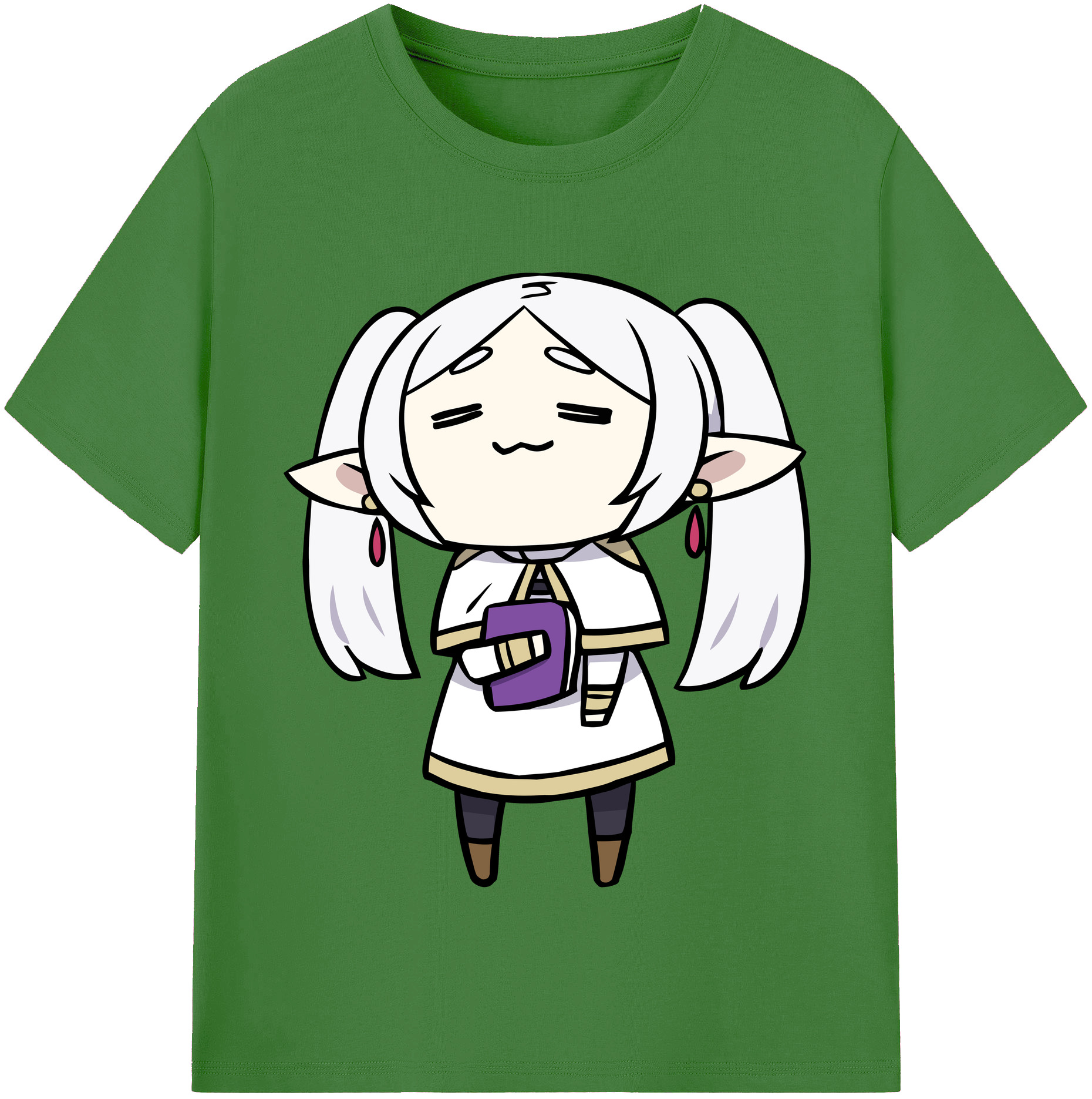 （画像用） 葬送のフリーレン Frieren レディースカジュアルプリントTシャツ（綿100％）